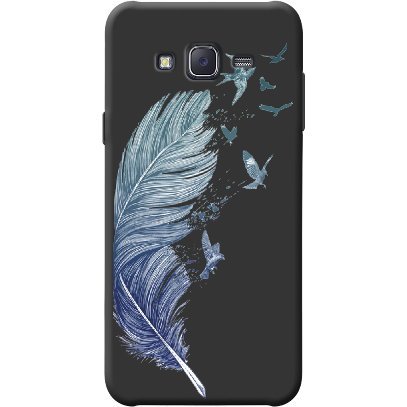 Чехол BoxFace Samsung J500H Galaxy J5 Feather Черный силикон (25242-cc38-41568)