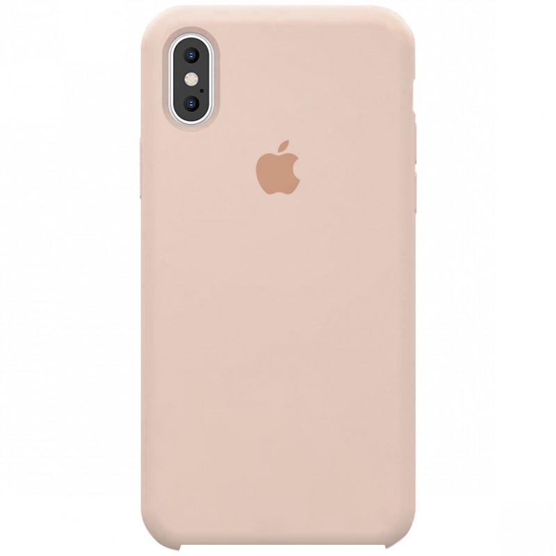 Противоударный Чехол Silicone Case AA для Apple iPhone X 5.8"/XS 5.8" Розовый/Pink Sand