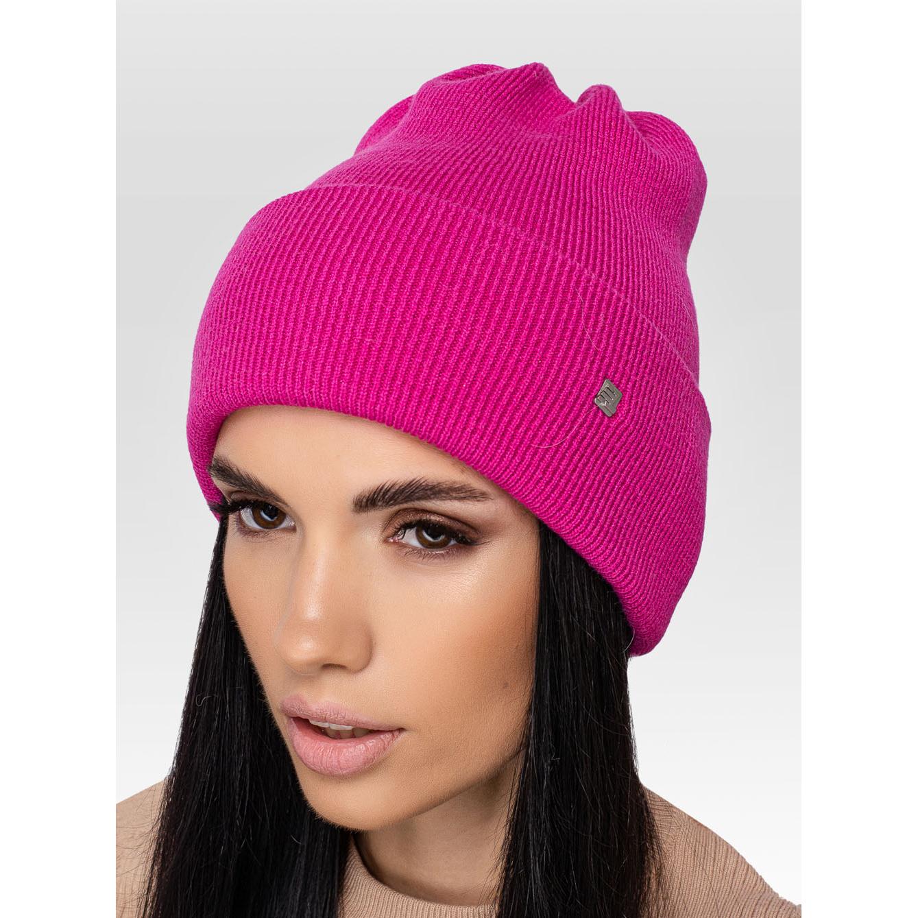 Шапка женская двойная Leks Триумф one size Малиновый - фото 1 Шапка женская двойная Leks Триумф one size Малиновый - фото 1