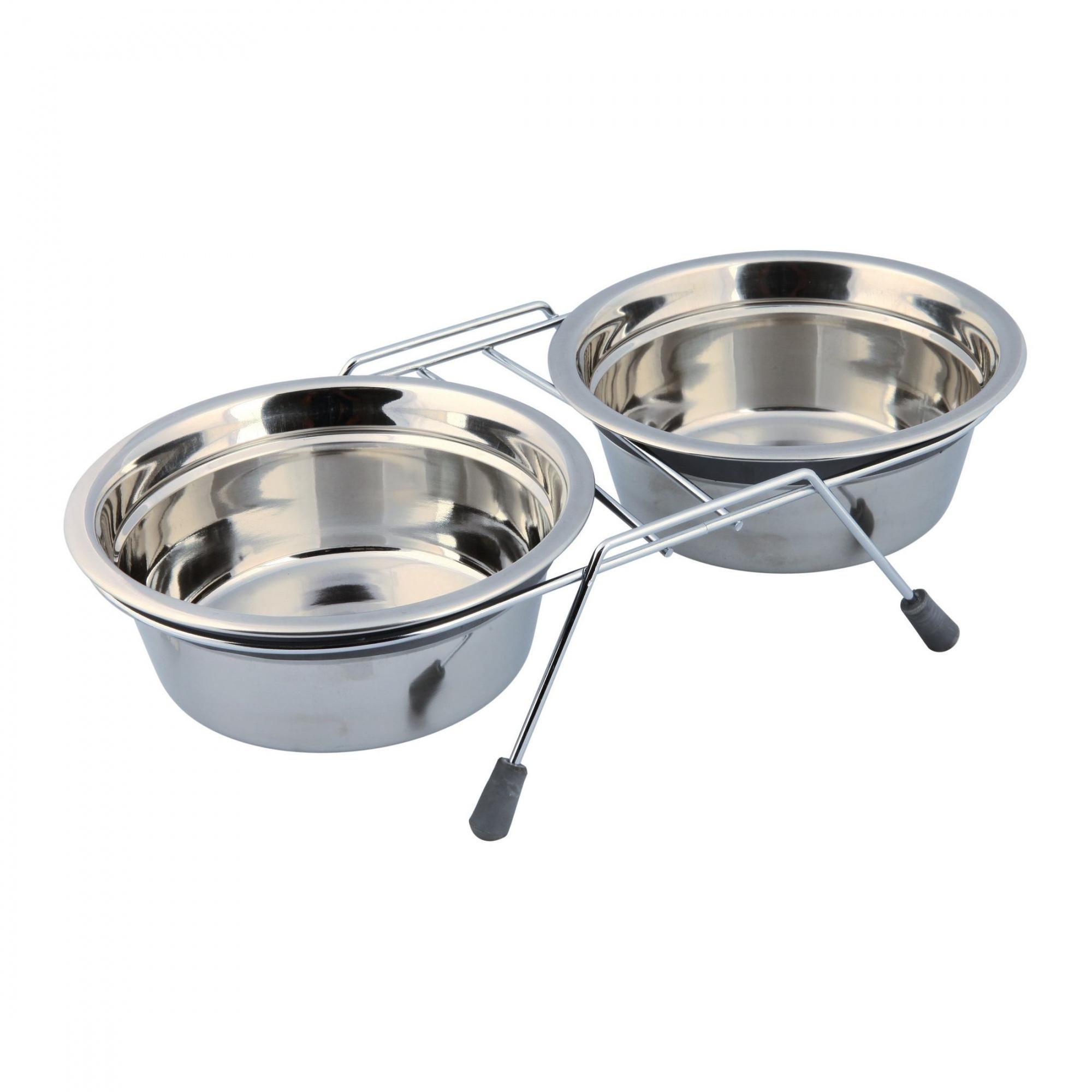 Миска для котов Trixie металл двойная 16 см (25232)