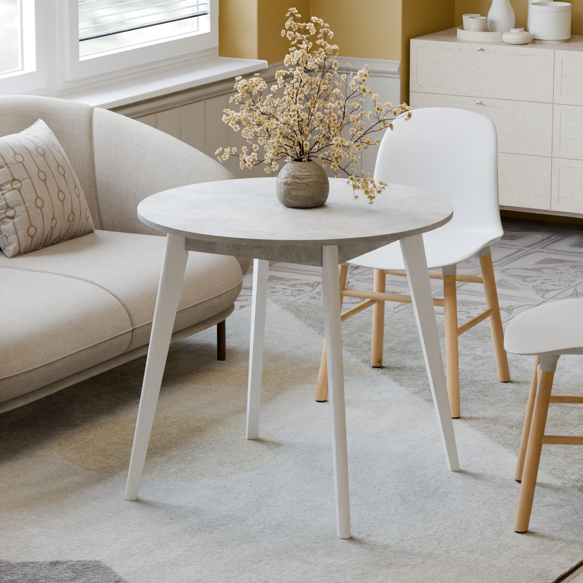 Стол обеденный Неман БОН 880 Бетон/Белый - фото 2 Стол обеденный Неман БОН 880 Бетон/Белый - фото 2