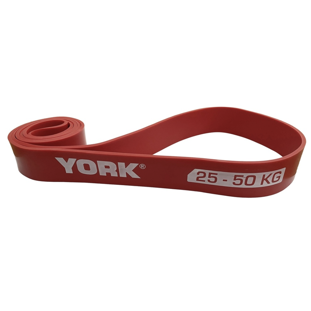 Резинка для фитнеса York 2080x45x4,5 мм 25-50 кг Красный (3546) - фото 2 Резинка для фитнеса York 2080x45x4,5 мм 25-50 кг Красный (3546) - фото 2