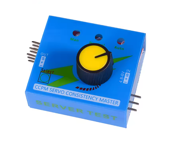 Тестер сервоприводов и контроллеров скорости для радиоуправляемых устройств RC ESC 4,8-6V Blue (31483181)