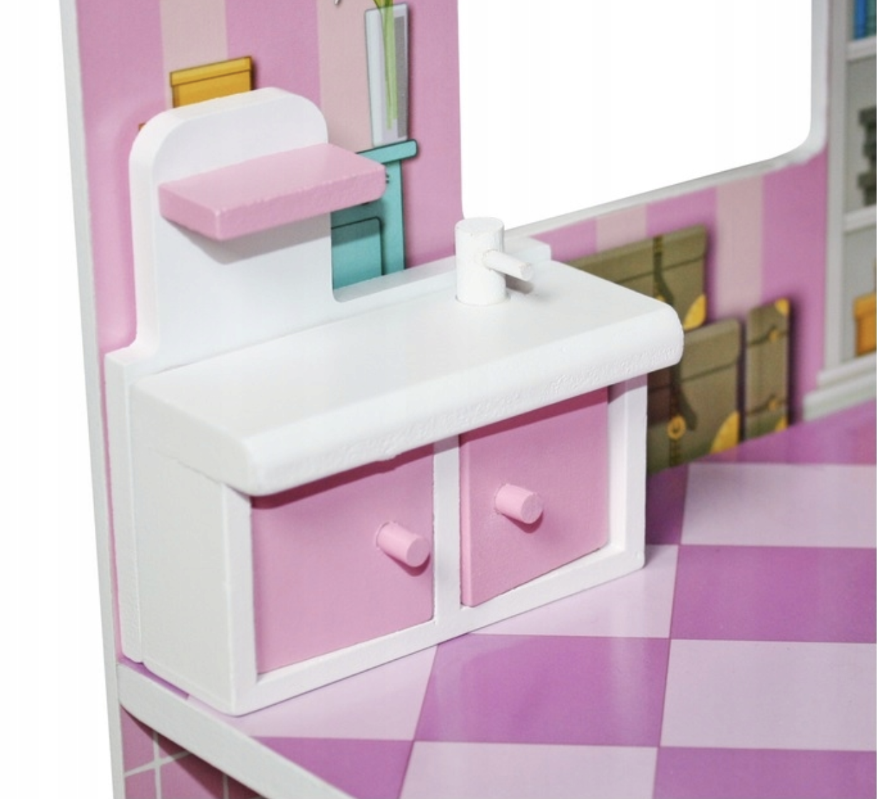 Кукольный домик деревянный PrincessDream с мебелью и террасой (2796178532) - фото 4 Кукольный домик деревянный PrincessDream с мебелью и террасой (2796178532) - фото 4