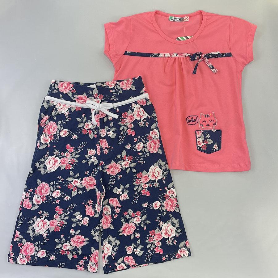 Футболка и бриджи для девочки Paty Kids 51409 116 см Коралловый