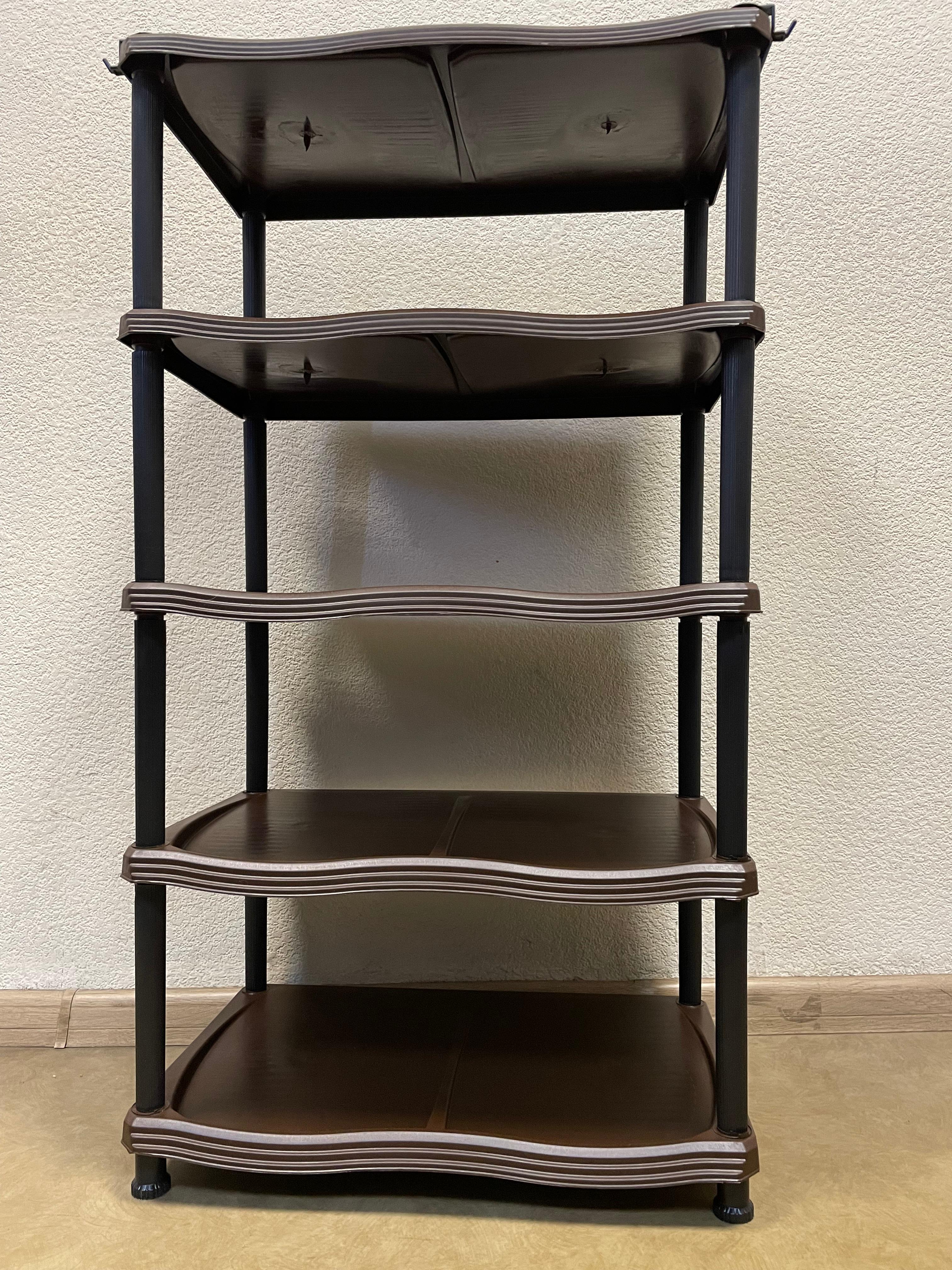 Поличка для взуття ENJOY 5 ярусна 88х48х30 см Коричневий (4809338) - фото 3 Поличка для взуття ENJOY 5 ярусна 88х48х30 см Коричневий (4809338) - фото 3