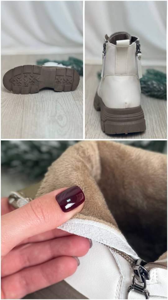 Ботинки женские Loretta N032-1 на меху р. 38 Бежевый (30139002) - фото 5