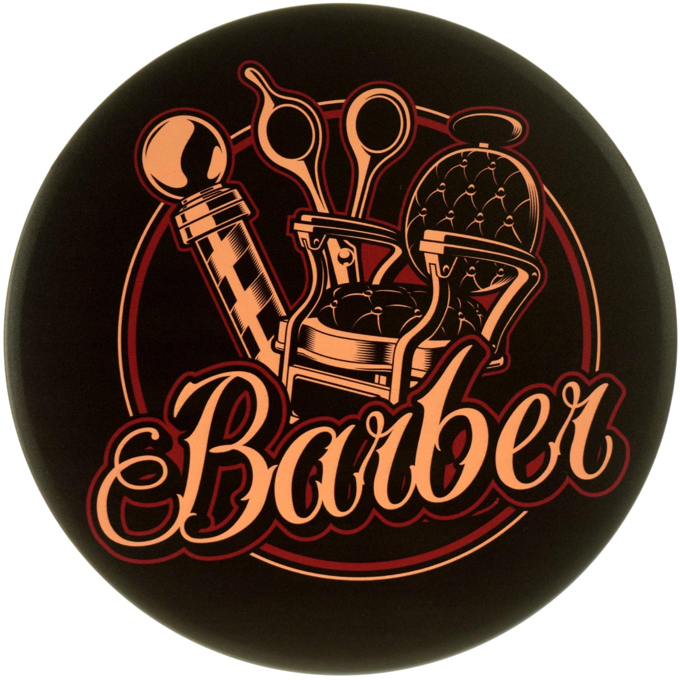 Табличка металлическая "Barber Shop" 30 см (ms-104135)