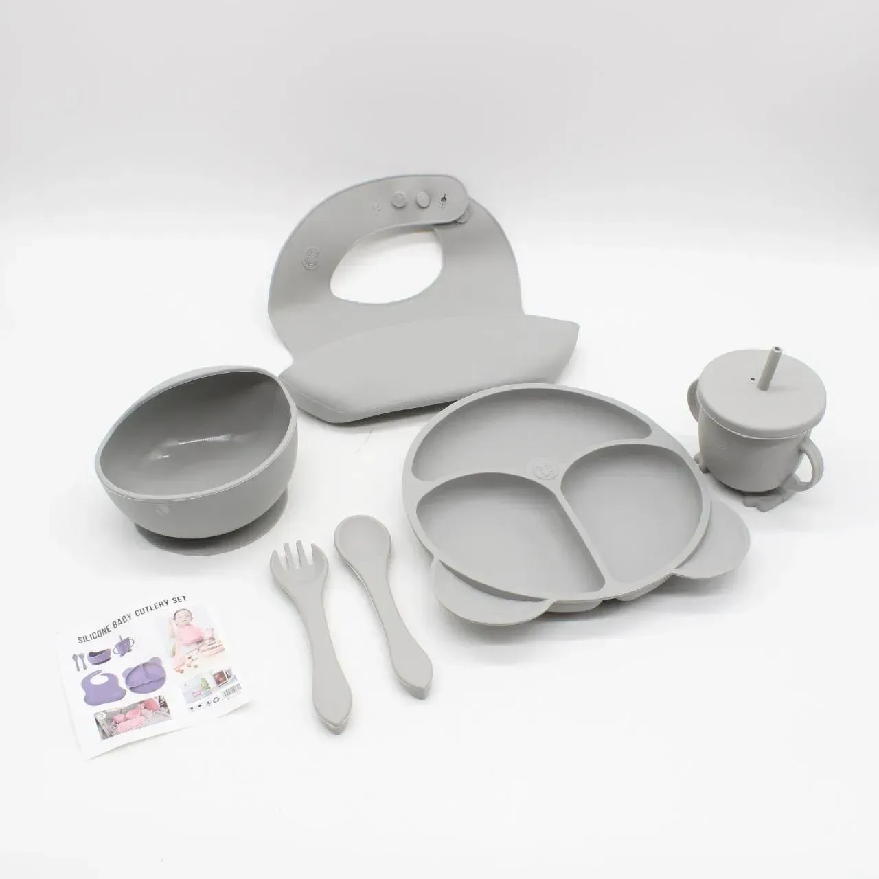 Набор детской силиконовой посуды 8 предметов (2595082395)