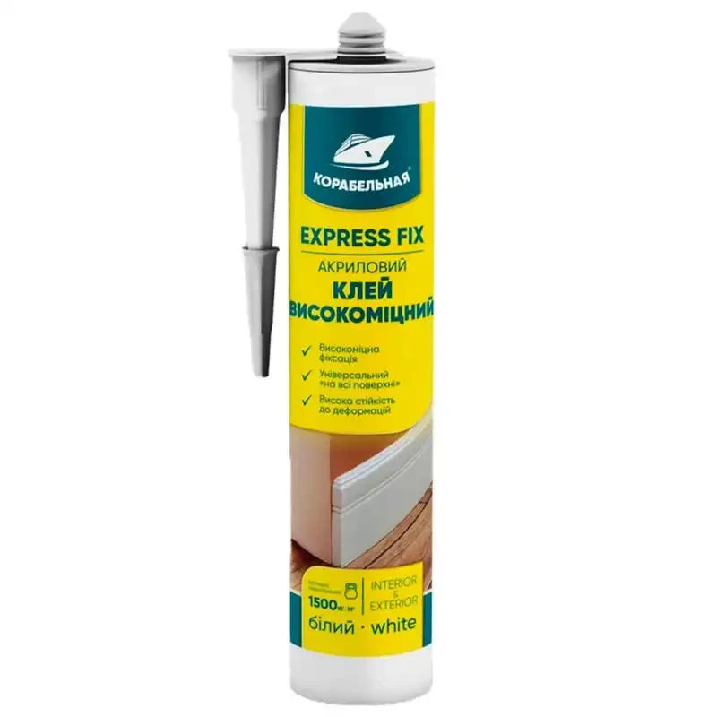 Клей акриловый КОРАБЕЛЬНАЯ EXPRESS FIX 440 г Белый (23814213)