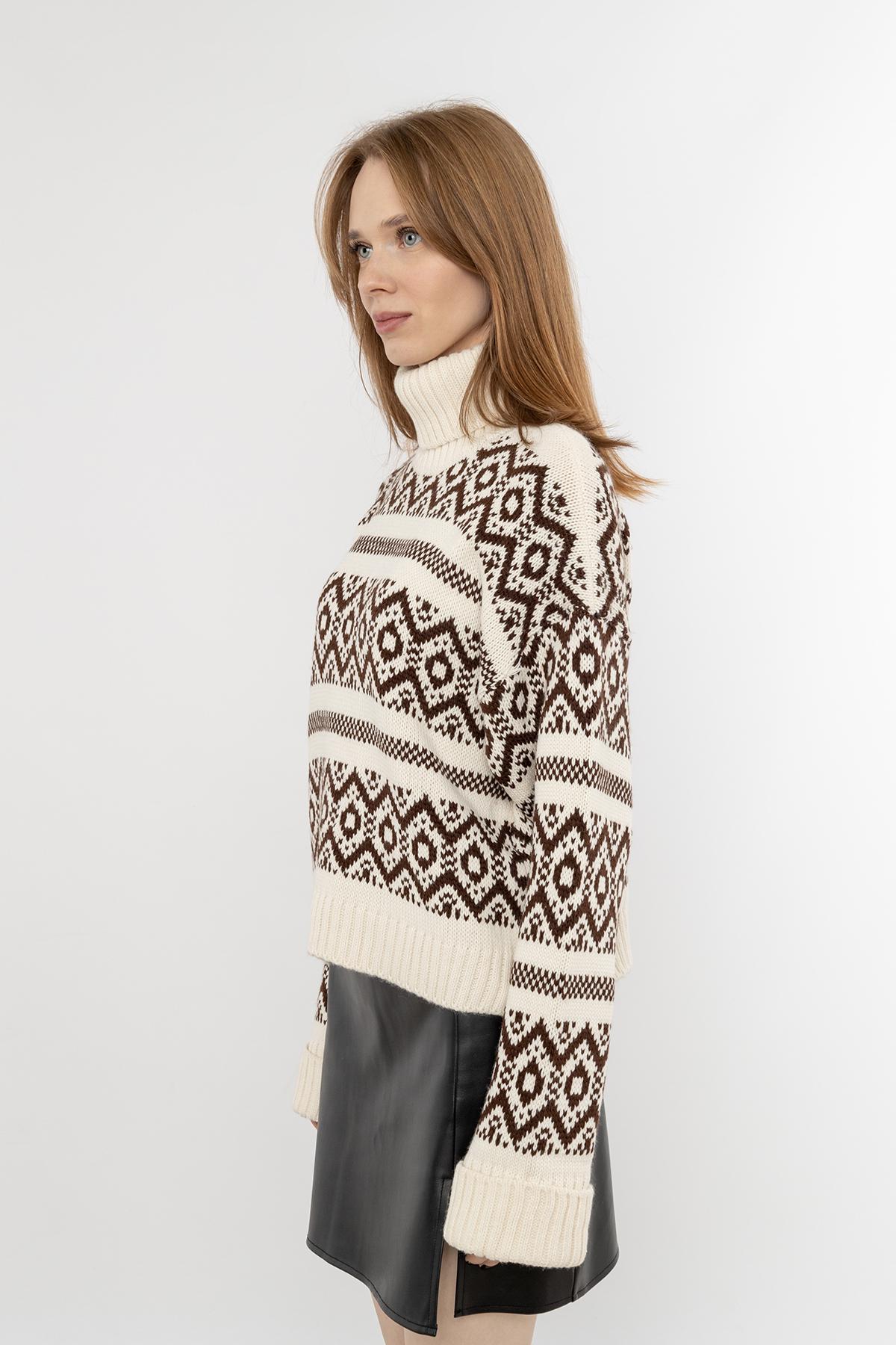 Светр жіночий ЦБ-00233458 р. 46 Молочний (SKT000941528) - фото 2