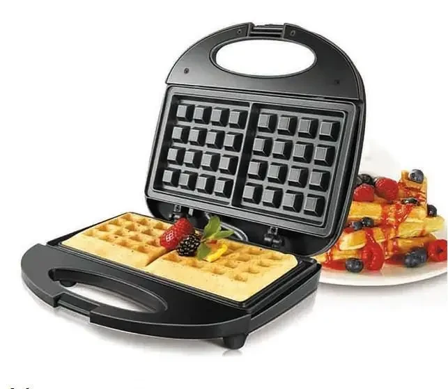 Вафельница для бельгийских вафель Domotec MS-7705 MS-7705 1000W Black/Silver (115855)