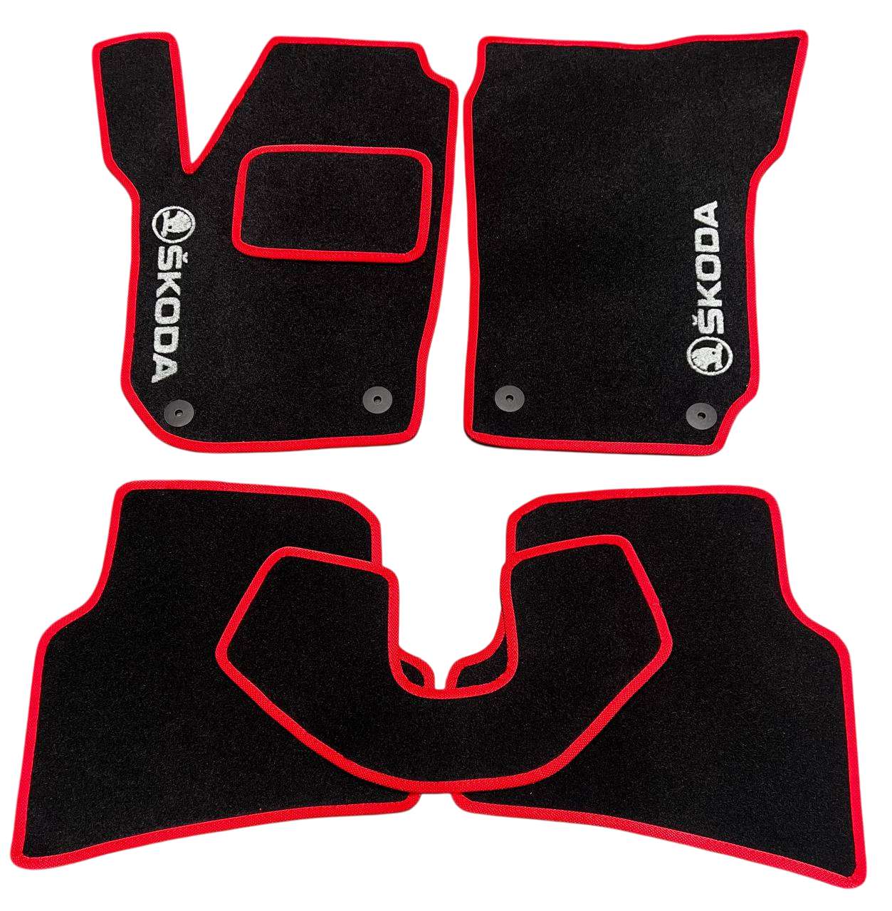 Килимки в салон ворсові для Skoda Fabia 2007-2014 BLCCR1556 5 шт. Чорний (27326719)