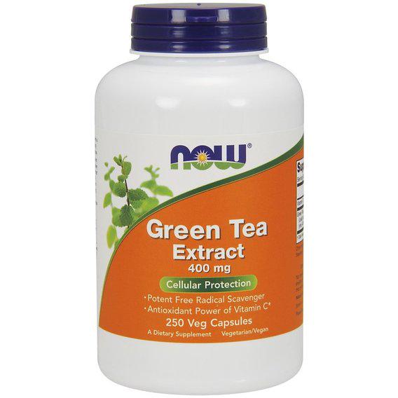 Зелений чай NOW Foods Green Tea Extract 400 мг 250 Veg Caps