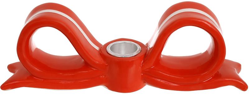 Набор керамических подсвечников бант 4 шт. 21х4х7 см 23 мм Красный