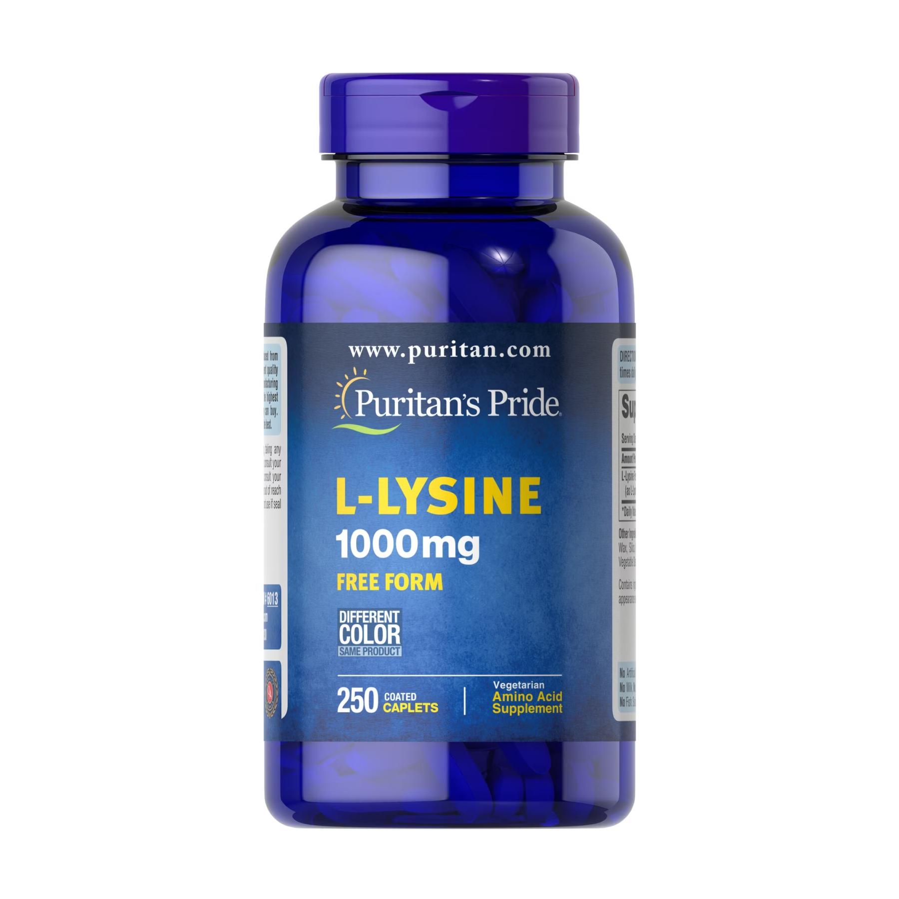 Амінокислота L-Lysine 1000 mg 250 caps (2022-09-0134)