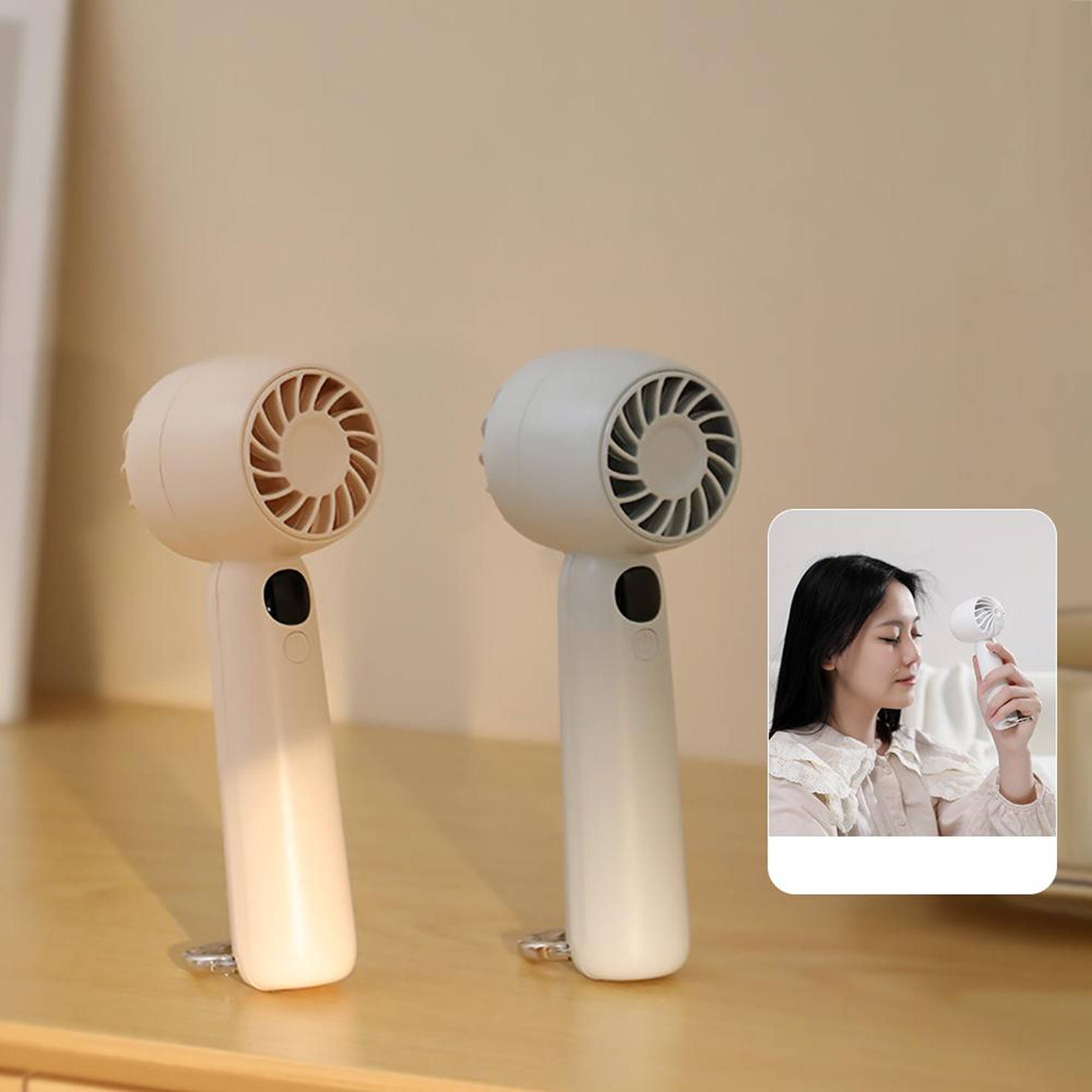 Вентилятор USB L-08 з акумулятором 1200 мАг Рожевий - фото 3