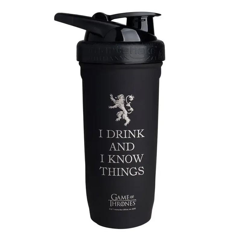 Шейкер для спортивного харчування SmartShake Reforce Stainless Steel Game of Thrones I Drink and I Know Things 900 мл (23155-01)