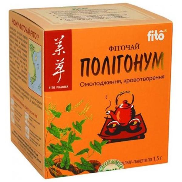 Натуральна добавка-чай для імунітету FITO PHARMA Полігонум фільтр-пакети 1,5 г 20 шт. (23442749)