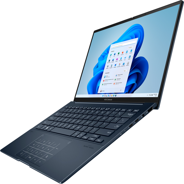 Ноутбук ASUS Zenbook 14" OLED WUXGA 60 Гц, Intel Core Ultra 7255H/LPDDR5X 32 ГБ/SSD 1ТБ Ponder Blue (90NB14W3-M002F0) - фото 3