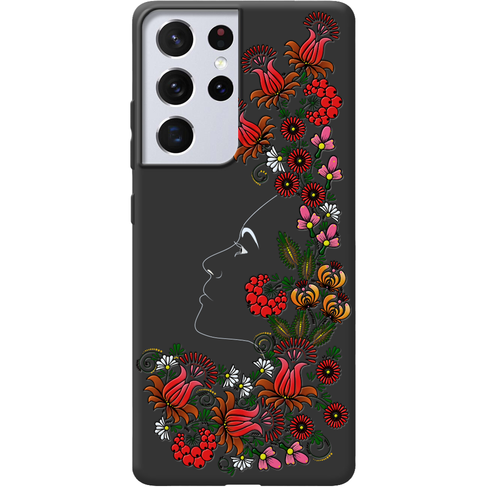 Чехол BoxFace Samsung G998 Galaxy S21 Ultra 3D Ukrainian Muse Черный силикон (41719-bk64-42011)