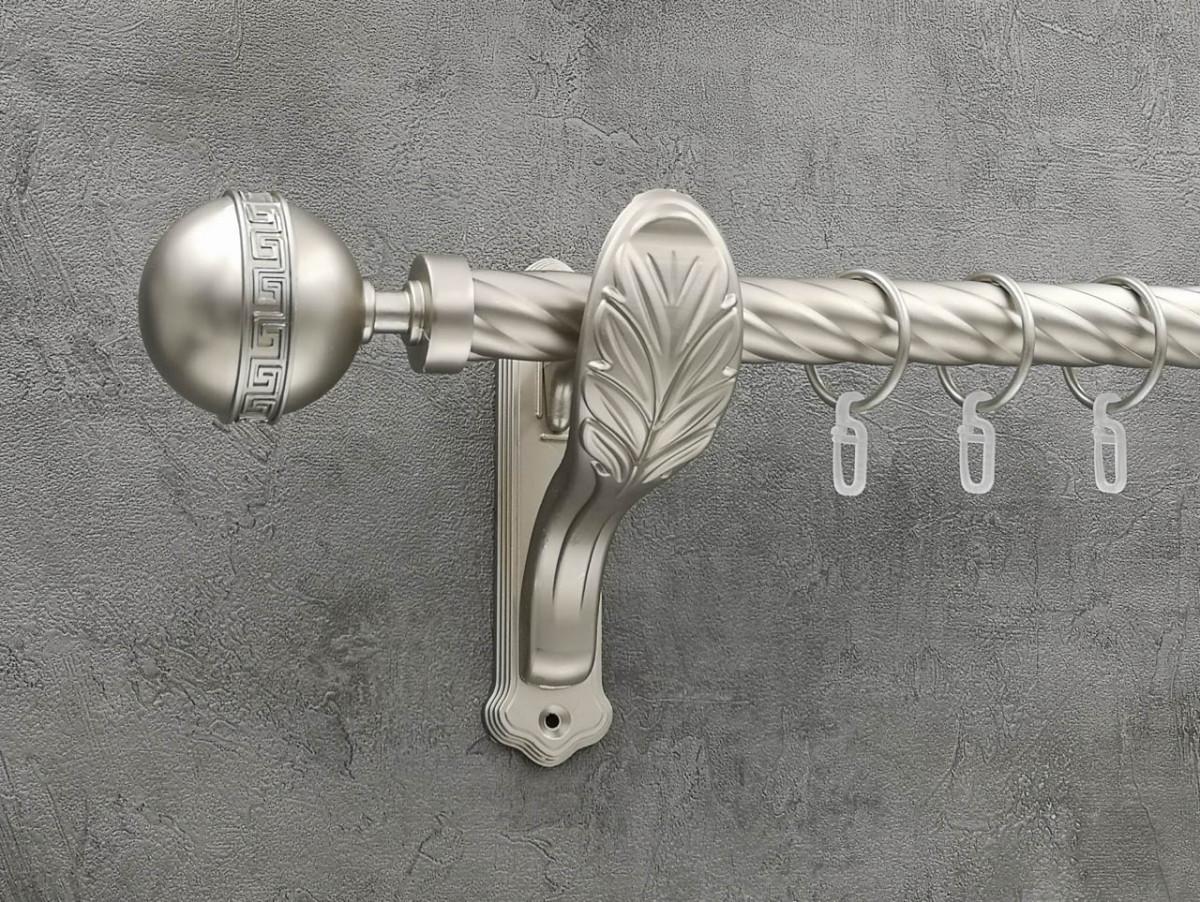 Карниз Quadrum Таврика кручена штанга одинарний ретро 25 мм 240 см Сатин (272287861)