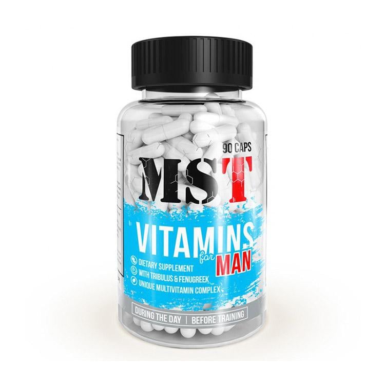Витамины для мужчин с трибулусом и женьшенем MST Vitamins for Men 90 капс.