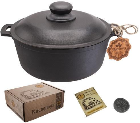 Кастрюля чугунная Maysternya с алюминиевой крышкой 3 л - фото 2 Кастрюля чугунная Maysternya с алюминиевой крышкой 3 л - фото 2