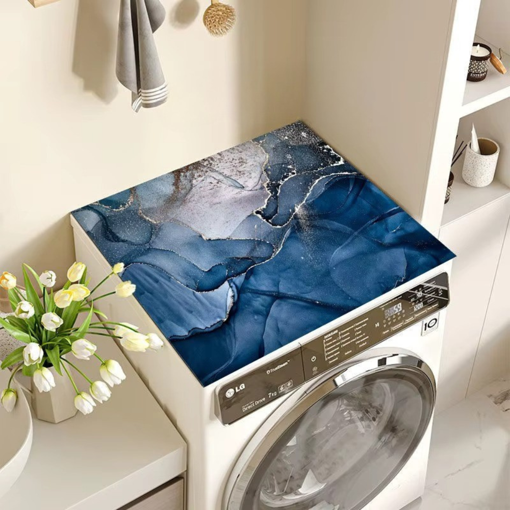Коврик на стиральную машину защитный влагопоглощающий резиновый пылезащитный квадратный 60х60 см Синий оникс Коврик на стиральную машину защитный влагопоглощающий резиновый пылезащитный квадратный 60х60 см Синий оникс