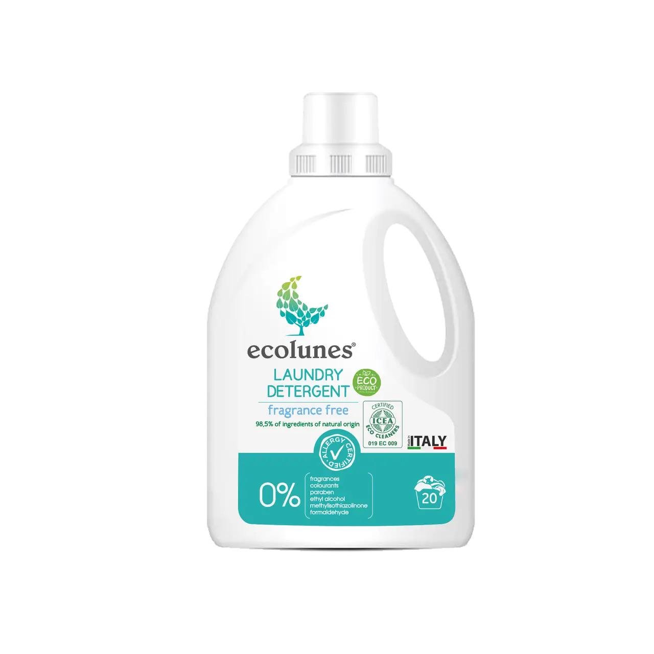 Гель рідкий Ecolunes для прання без запаху гіпоалергенний органічний 1000 мл