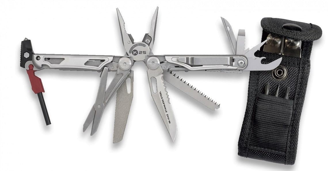 Мультитул в футляре K25 16 инструментов с набором бит (2203656694) Мультитул в футляре K25 16 инструментов с набором бит (2203656694)