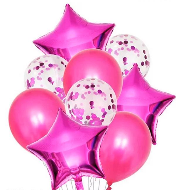Воздушные шары Pink 9 шт. Малиновый