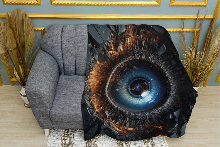 Плед PromoZP Космический глаз плюш однослойный 135х150 см (102375)