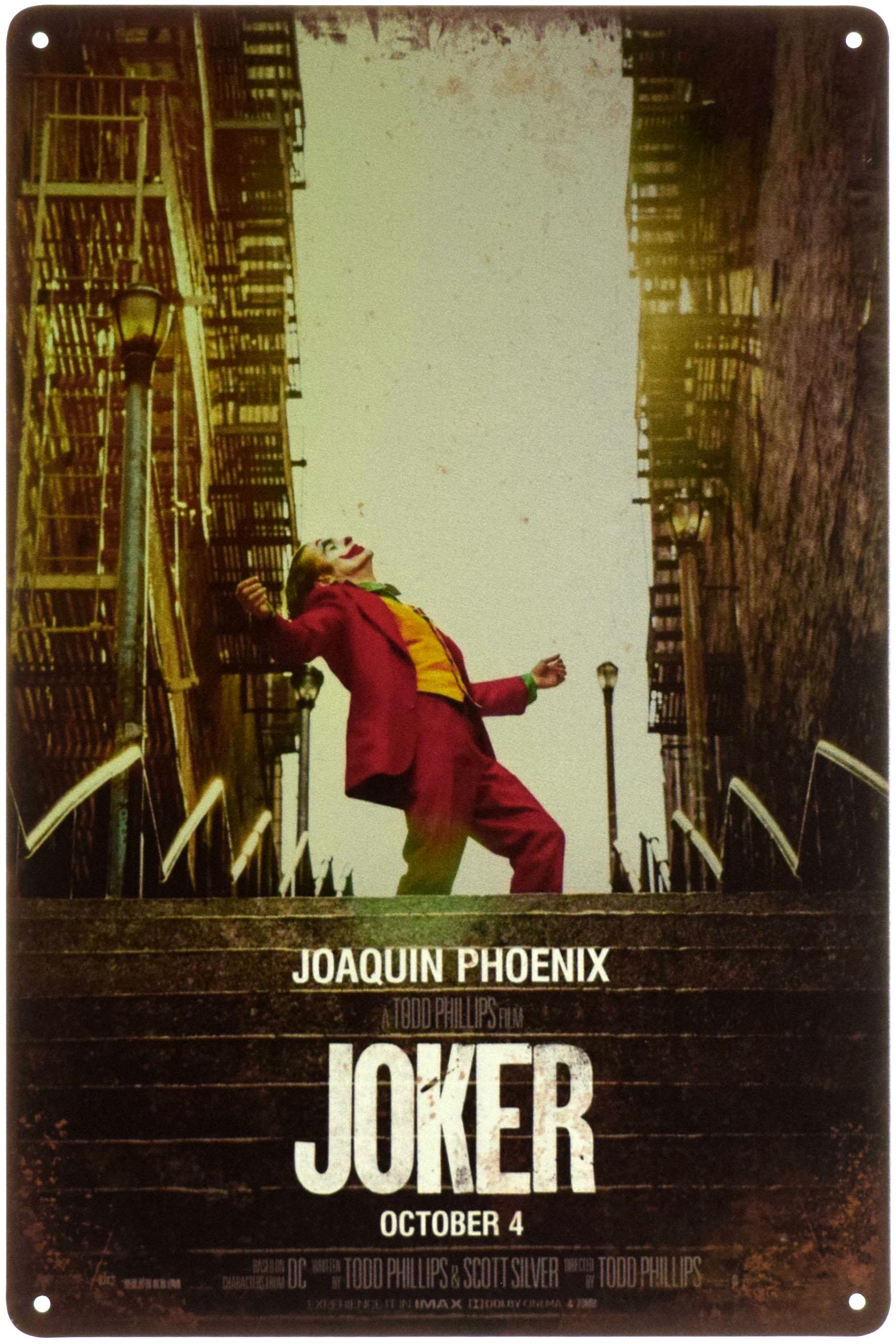 Табличка металлическая Джокер Красный Костюм/Joker 20x30 см