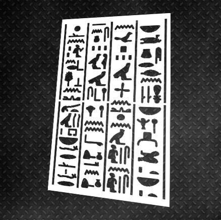 Трафарет многоразовый DFA Египетские иероглифы 4 для штукатурки и краски (X00055)