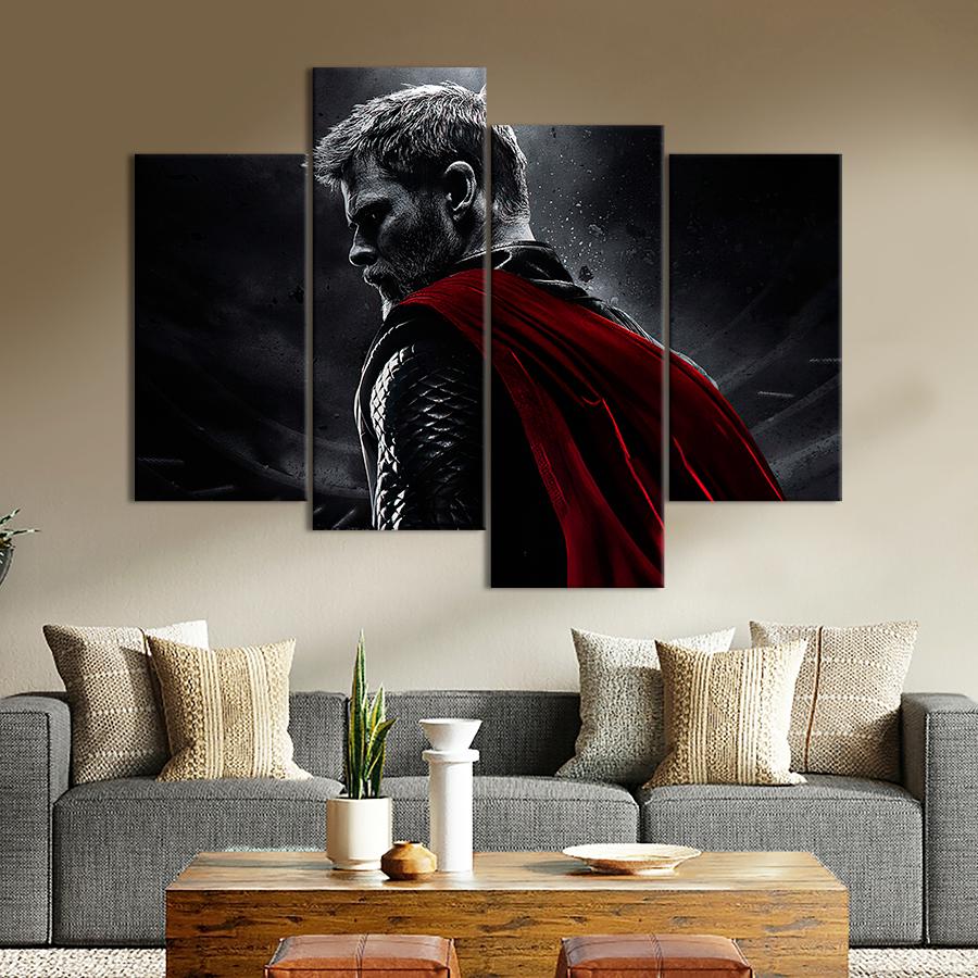 Настенний декор Крис Хемсворт в роли Тора Рагнарёк 129x90 см (A119-4)