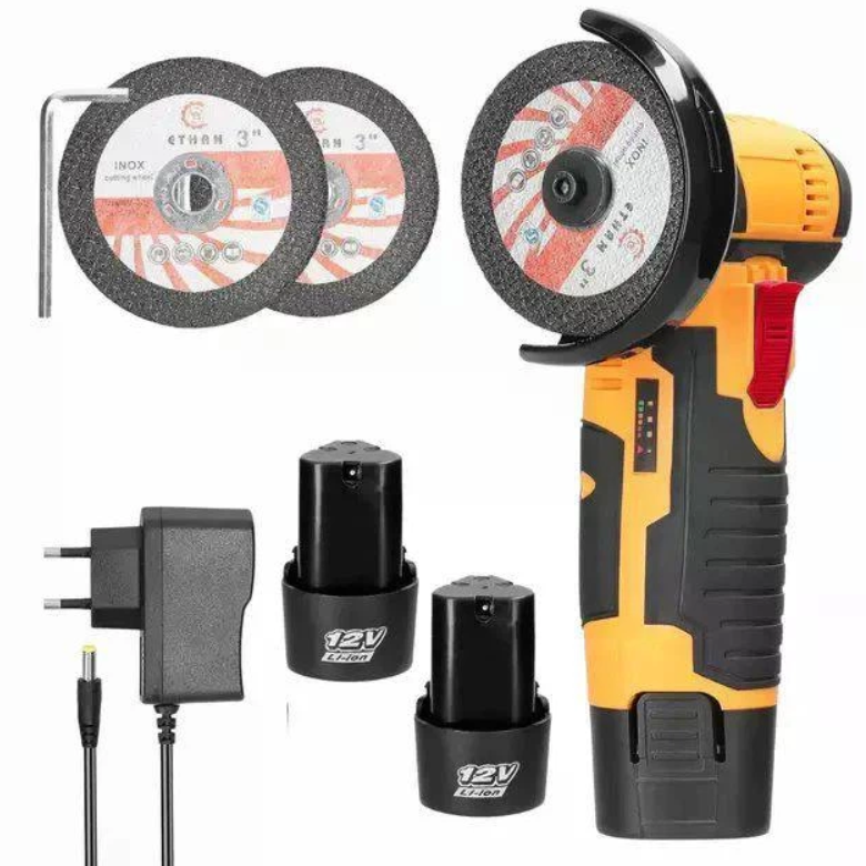 Болгарка угловая 12В 2 А/час 19500 об/мин диск 100 мм с 2 аккумуляторами и кейсом (DCG75N )