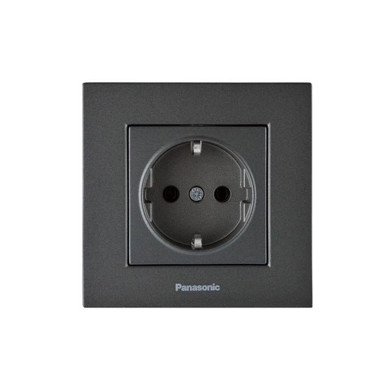 Розетка с заземлением Panasonic Karre Plus 55 ABS Дымчатый (WDTC92022DG-UA1) Розетка с заземлением Panasonic Karre Plus 55 ABS Дымчатый (WDTC92022DG-UA1)