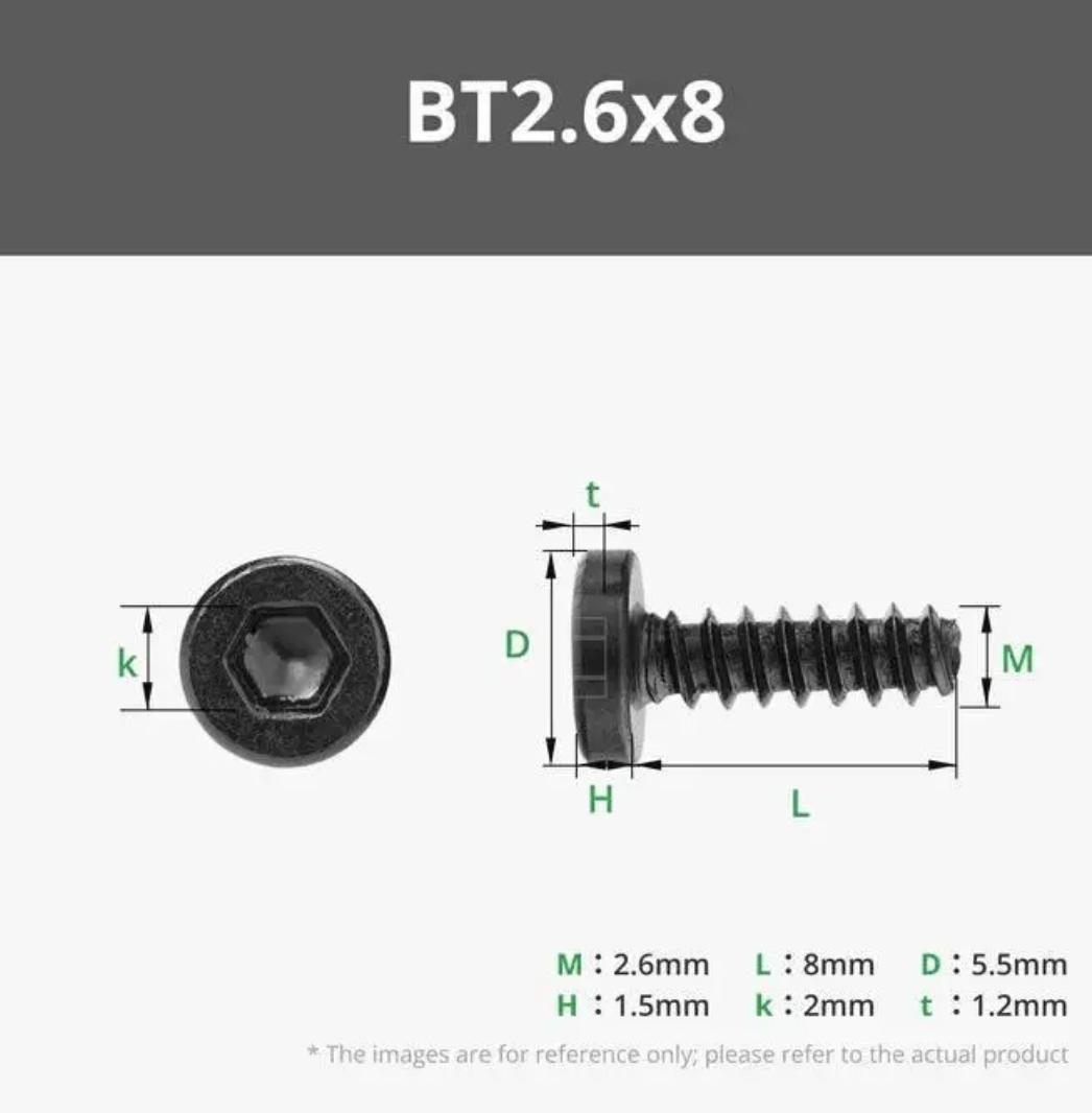 Саморез с круглой головкой под торцевой шестигранный ключ 2,6х8 мм (20127507) - фото 3