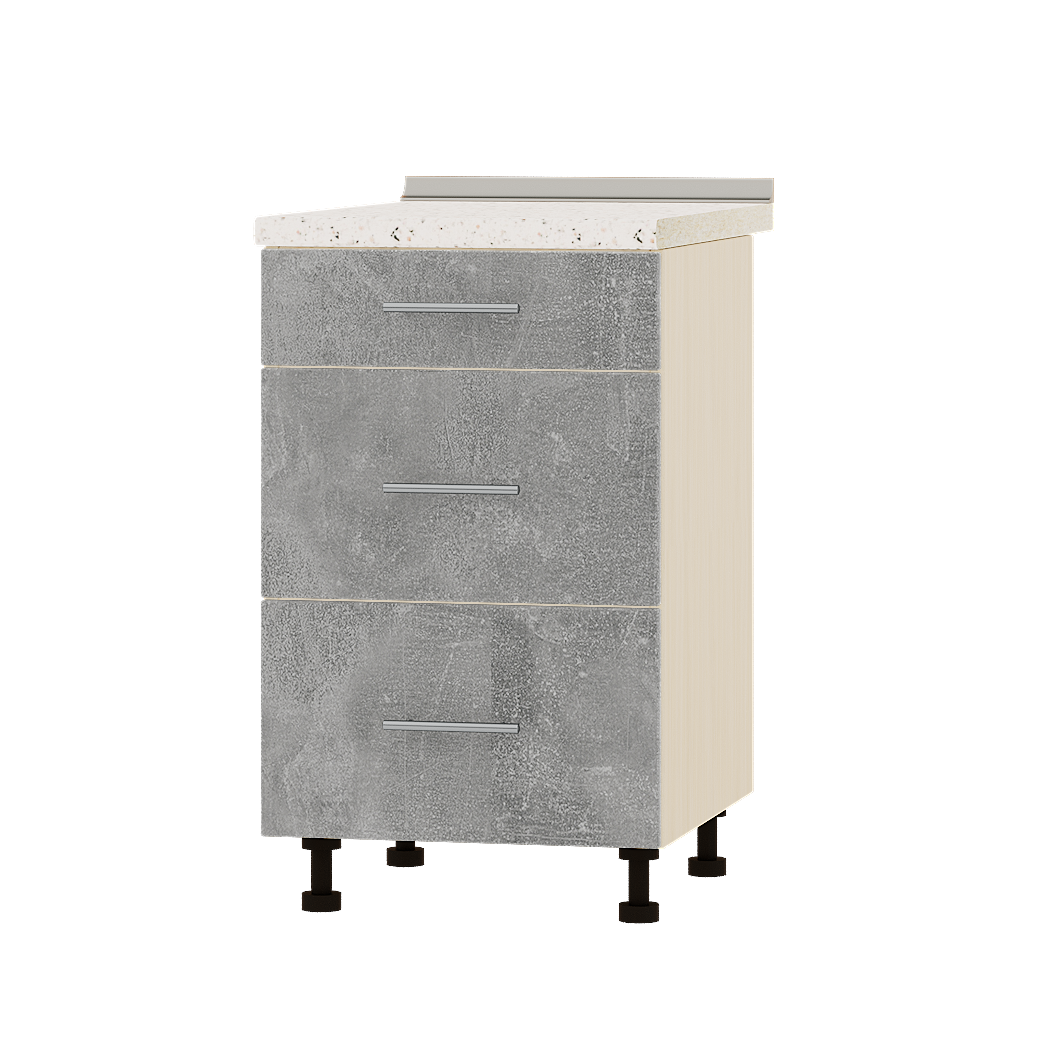 Шкаф нижний Эверест Оптима модуль Низ Н87-500 50х47х85 см Бетон/Дуб Молочный (04185)