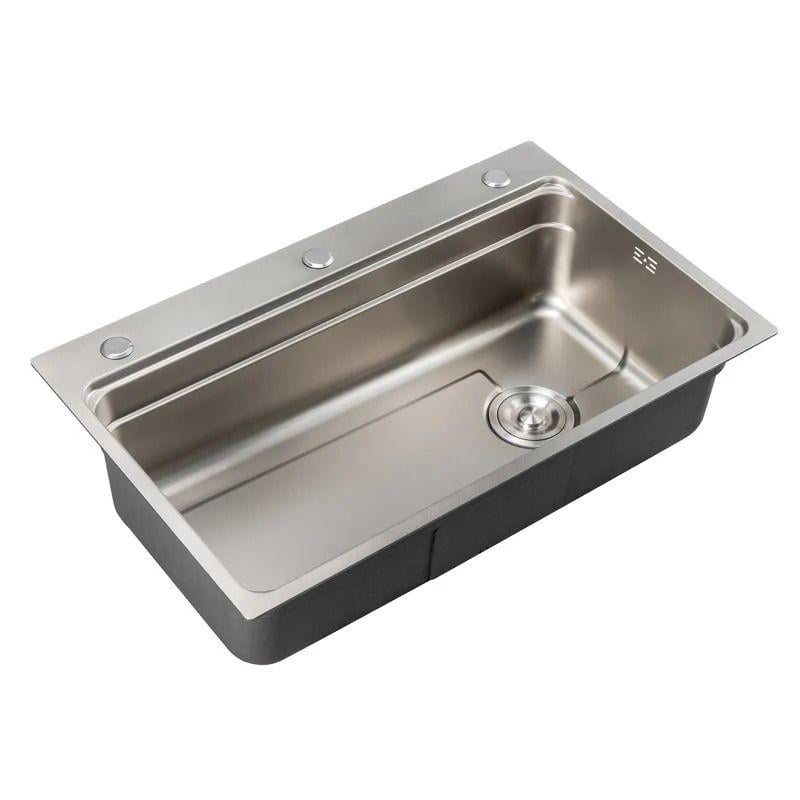 Мойка для кухни MIXXUS MS6846-Set-01 прямоугольная врезная 3,0/0,8 мм 680x460 мм Нержавеющая сталь микродекор (MI8389)