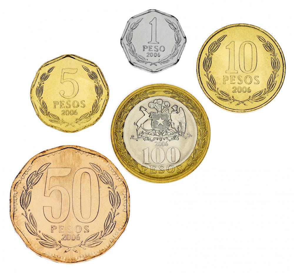 Коллекционные монеты Чили 5 шт. 2006 UNC 1/5/10/50 100 Все песо (М05190)