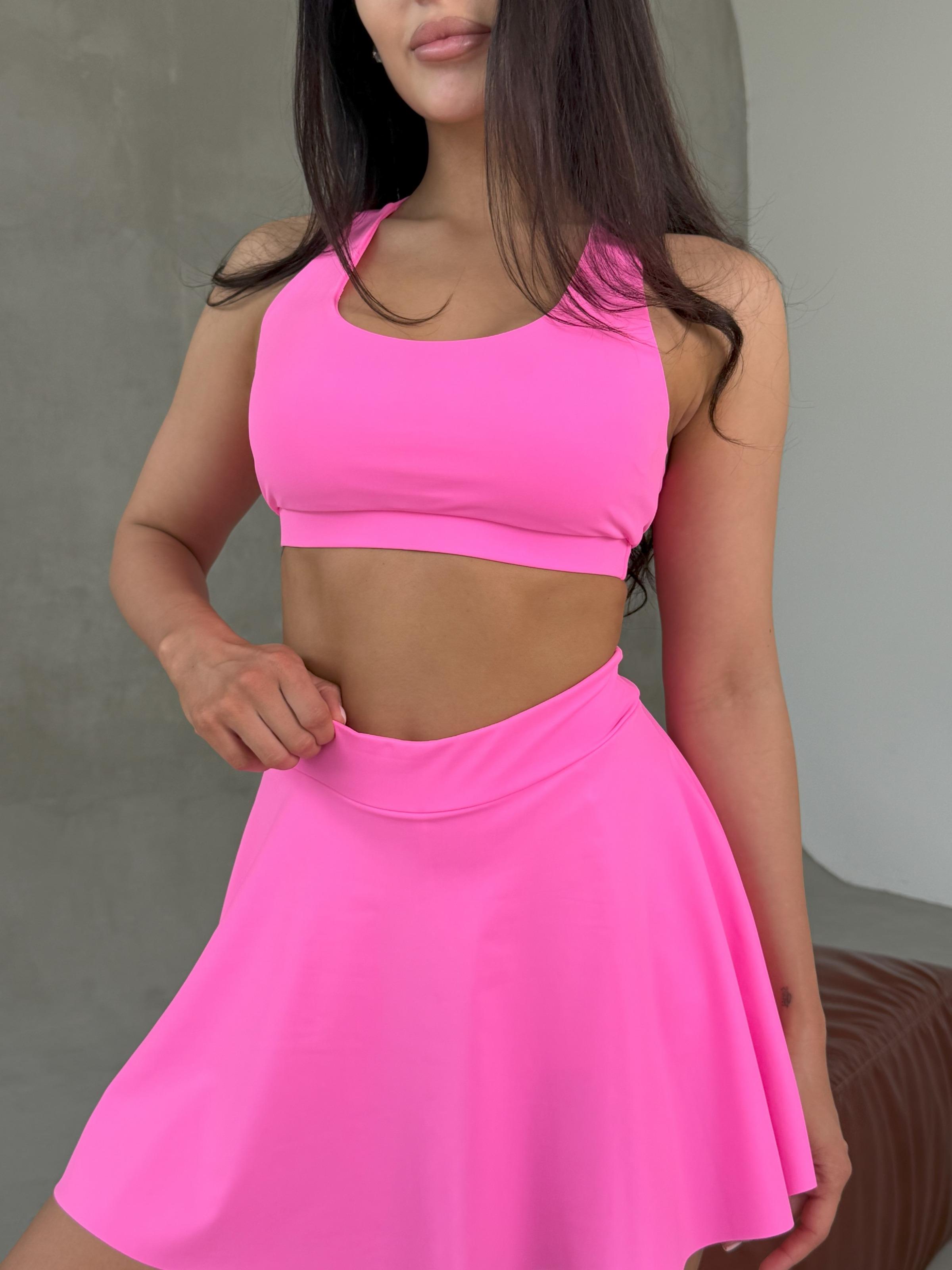 Комплект женский спортивный Nova Vega юбка-шорты/топ M Розовый (501770-24242) - фото 4 Комплект женский спортивный Nova Vega юбка-шорты/топ M Розовый (501770-24242) - фото 4