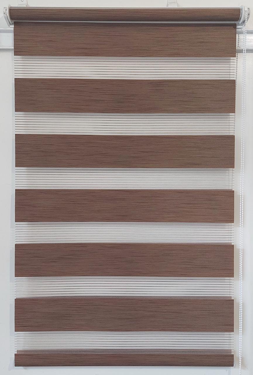 Рулонная штора день-ночь Miranda ВМ-3002 125х160 см Коричневый (ВМ-3002-29)