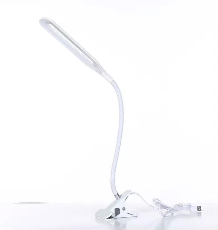 Настольная LED-лампа USB с гибкой ножкой/клипсой и регулируемым направлением света (29468531)