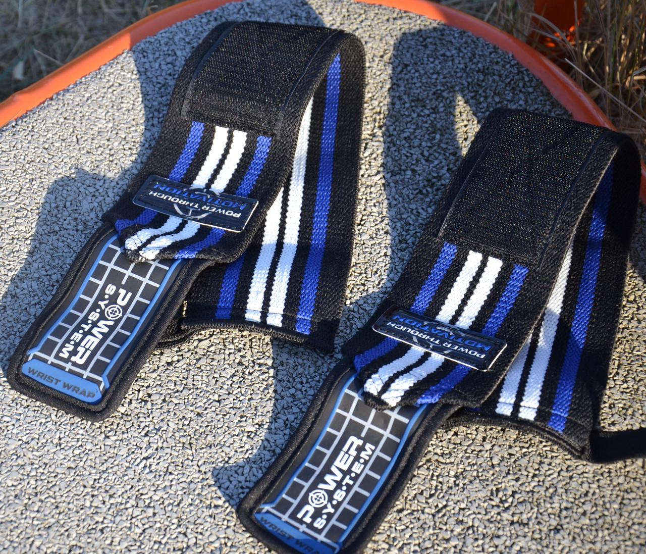 Бинти кистьові Power System PS-3500 Wrist Wraps Blue/Black (A-012086) - фото 9 Бинти кистьові Power System PS-3500 Wrist Wraps Blue/Black (A-012086) - фото 9