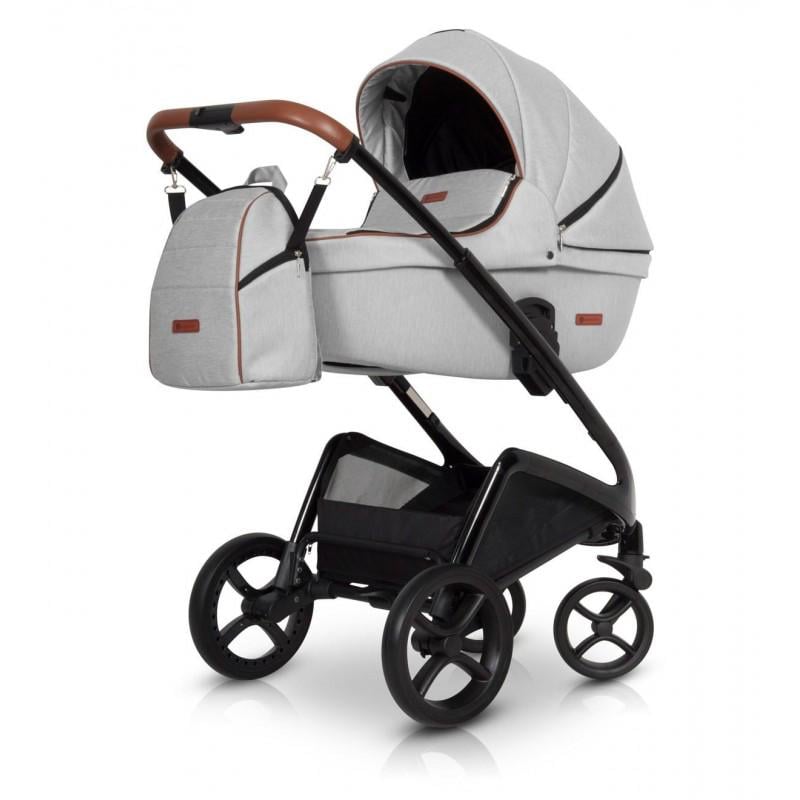 Коляска Euro-Cart Express універсальна 2в1 з дощовиком чохлом на ніжки та сумкою-рюкзак Сірий