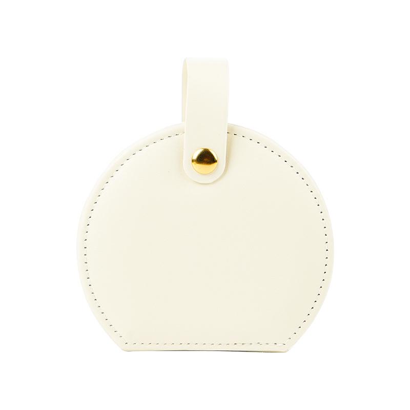 Органайзер сумочка Casegrace SP-01278 для украшений и ювелирных изделий с ручкой 10х9х4,5 см White