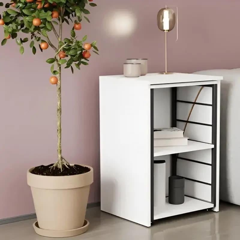 Стіл-тумба трансформер Ferrum-decor Смарт 2/1 метал/ДСП 16 мм 750x1450x500 мм Чорний/Білий (FRD-105095) - фото 3 Стіл-тумба трансформер Ferrum-decor Смарт 2/1 метал/ДСП 16 мм 750x1450x500 мм Чорний/Білий (FRD-105095) - фото 3