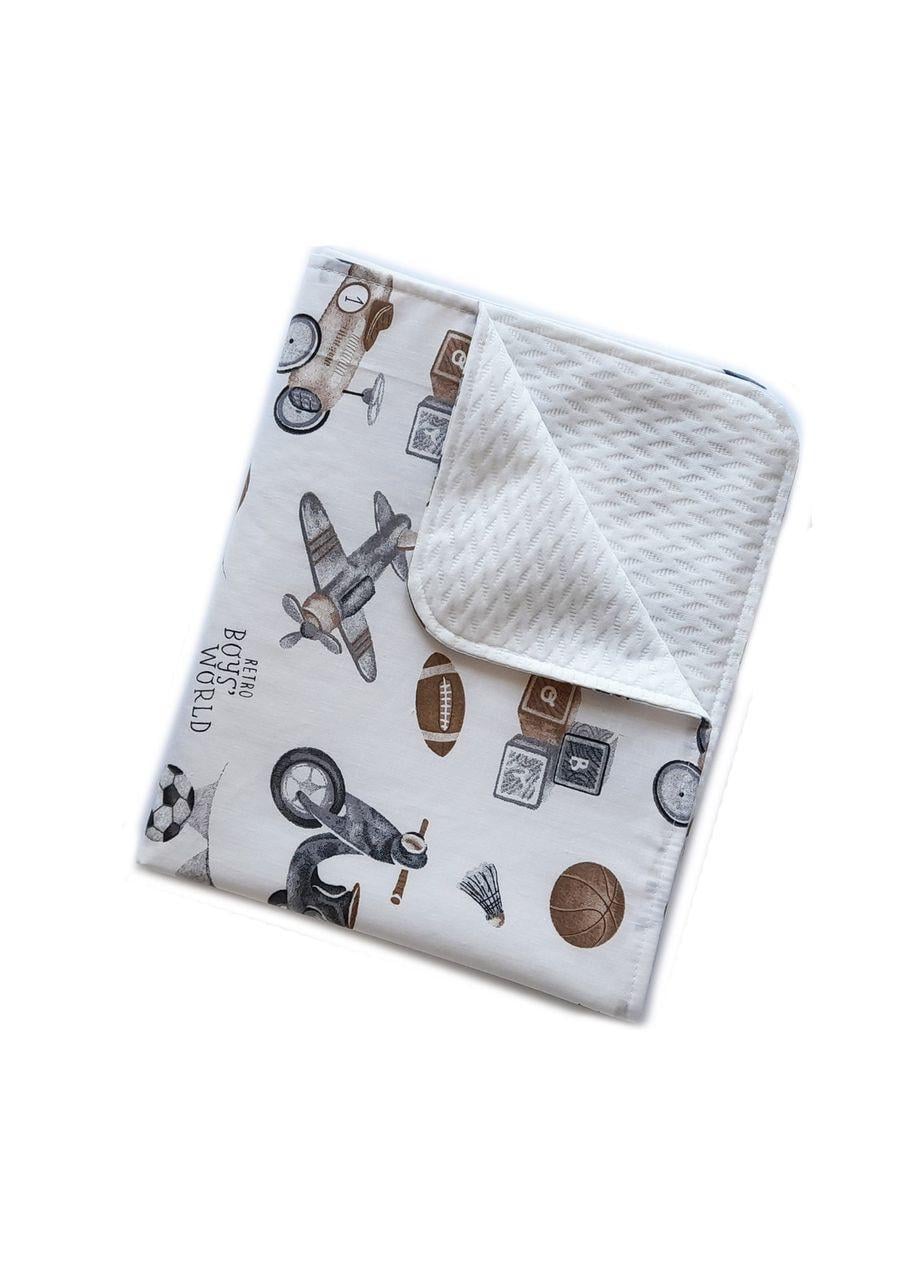 Пелюшка для дітей багаторазова Giselle непромокаюча двостороння 50х70 см Білий (6005007)